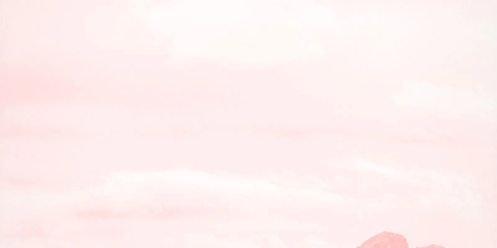 Pink mountains in mist